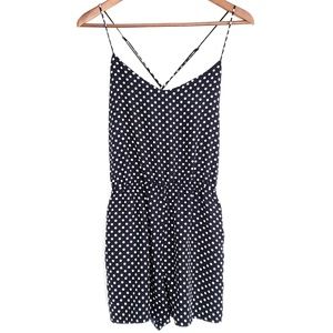 Zara Trafaluc Navy Blue Polka Dot Romper Size 5